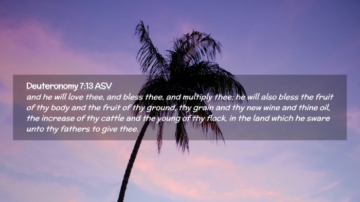 Picture 02 - Deuteronomy 7:13 ASV Desktop Wallpaper - and he will love thee, and bless thee, and - Desktop Bible Verse Wallpaper