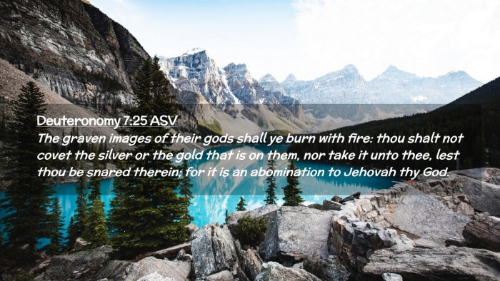 Picture 02 - Deuteronomy 7:25 ASV Desktop Wallpaper - The graven images of their gods shall ye burn - Desktop Bible Verse Wallpaper