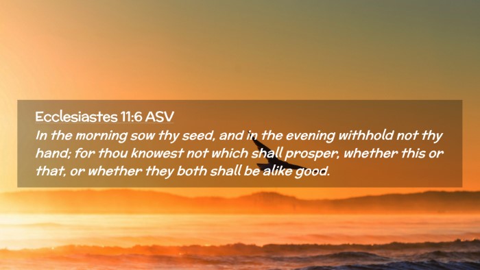 Picture 02 - Ecclesiastes 11:6 ASV Desktop Wallpaper - In the morning sow thy seed, and in the evening - Desktop Bible Verse Wallpaper