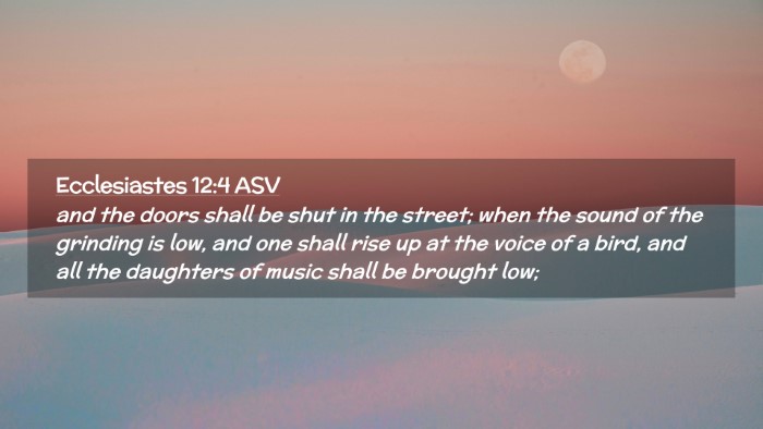 Picture 02 - Ecclesiastes 12:4 ASV Desktop Wallpaper - and the doors shall be shut in the street; when - Desktop Bible Verse Wallpaper