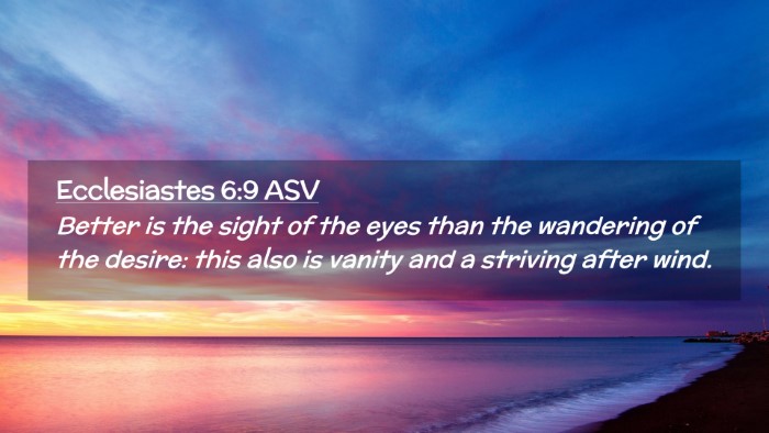Picture 02 - Ecclesiastes 6:9 ASV Desktop Wallpaper - Better is the sight of the eyes than the - Desktop Bible Verse Wallpaper