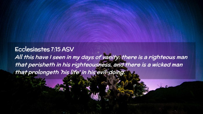 Picture 02 - Ecclesiastes 7:15 ASV Desktop Wallpaper - All this have I seen in my days of vanity: there - Desktop Bible Verse Wallpaper