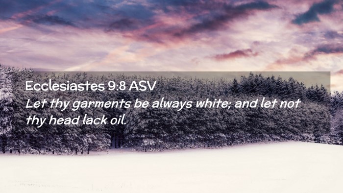 Picture 02 - Ecclesiastes 9:8 ASV Desktop Wallpaper - Let thy garments be always white; and let not thy - Desktop Bible Verse Wallpaper