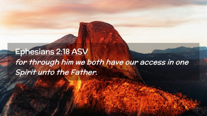 Picture 02 - Ephesians 2:18 ASV Desktop Wallpaper - for through him we both have our access in one - Desktop Bible Verse Wallpaper