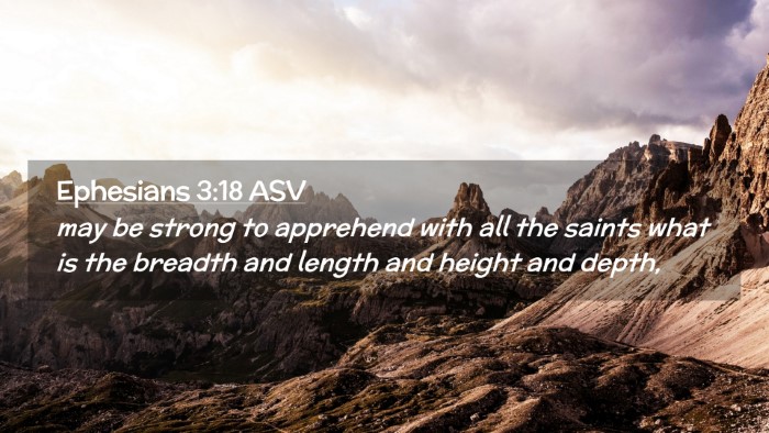 Picture 02 - Ephesians 3:18 ASV Desktop Wallpaper - may be strong to apprehend with all the saints - Desktop Bible Verse Wallpaper