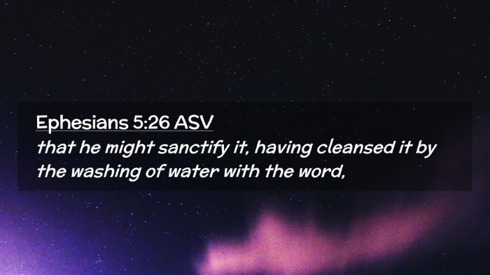 Picture 02 - Ephesians 5:26 ASV Desktop Wallpaper - that he might sanctify it, having cleansed it by - Desktop Bible Verse Wallpaper