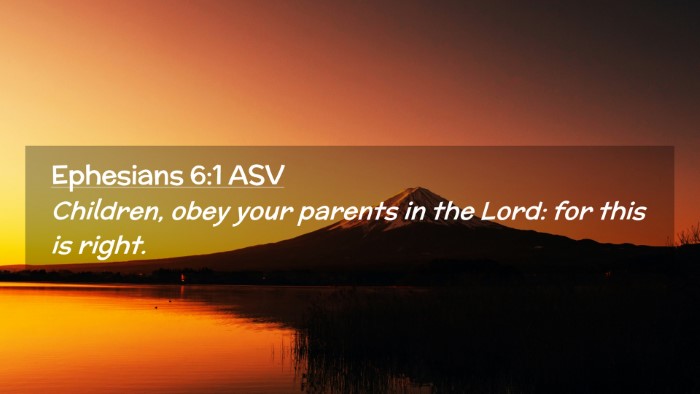 Picture 02 - Ephesians 6:1 ASV Desktop Wallpaper - Children, obey your parents in the Lord: for this - Desktop Bible Verse Wallpaper