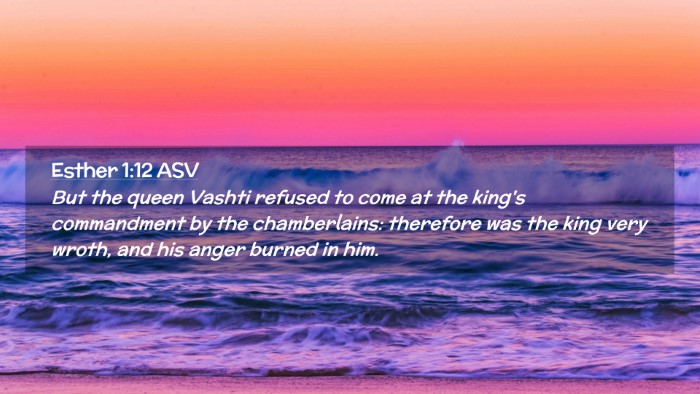 Picture 02 - Esther 1:12 ASV Desktop Wallpaper - But the queen Vashti refused to come at the - Desktop Bible Verse Wallpaper