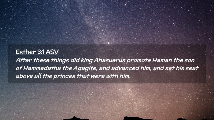 Picture 02 - Esther 3:1 ASV Desktop Wallpaper - After these things did king Ahasuerus promote - Desktop Bible Verse Wallpaper