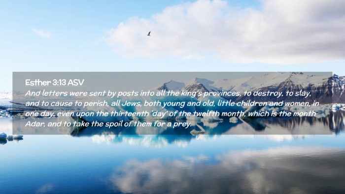 Picture 02 - Esther 3:13 ASV Desktop Wallpaper - And letters were sent by posts into all the - Desktop Bible Verse Wallpaper