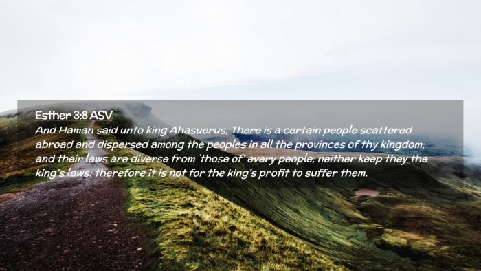 Picture 02 - Esther 3:8 ASV Desktop Wallpaper - And Haman said unto king Ahasuerus, There is a - Desktop Bible Verse Wallpaper