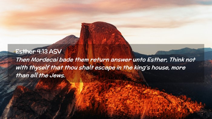 Picture 02 - Esther 4:13 ASV Desktop Wallpaper - Then Mordecai bade them return answer unto - Desktop Bible Verse Wallpaper