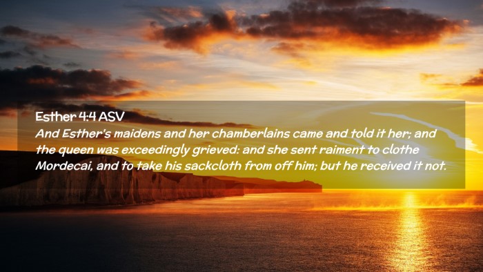 Picture 02 - Esther 4:4 ASV Desktop Wallpaper - And Esther's maidens and her chamberlains came - Desktop Bible Verse Wallpaper