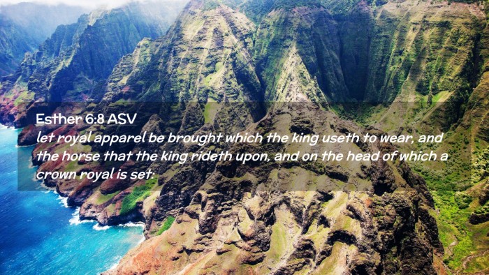 Picture 02 - Esther 6:8 ASV Desktop Wallpaper - let royal apparel be brought which the king useth - Desktop Bible Verse Wallpaper