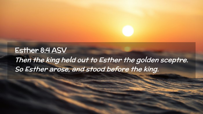 Picture 02 - Esther 8:4 ASV Desktop Wallpaper - Then the king held out to Esther the golden - Desktop Bible Verse Wallpaper