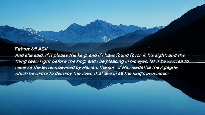 Picture 02 - Esther 8:5 ASV Desktop Wallpaper - And she said, If it please the king, and if I - Desktop Bible Verse Wallpaper
