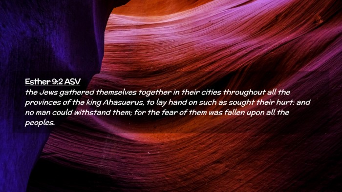 Picture 02 - Esther 9:2 ASV Desktop Wallpaper - the Jews gathered themselves together in their - Desktop Bible Verse Wallpaper