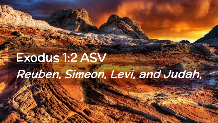Picture 02 - Exodus 1:2 ASV Desktop Wallpaper - Reuben, Simeon, Levi, and - Desktop Bible Verse Wallpaper
