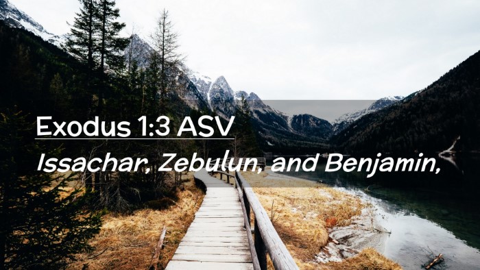 Picture 02 - Exodus 1:3 ASV Desktop Wallpaper - Issachar, Zebulun, and - Desktop Bible Verse Wallpaper
