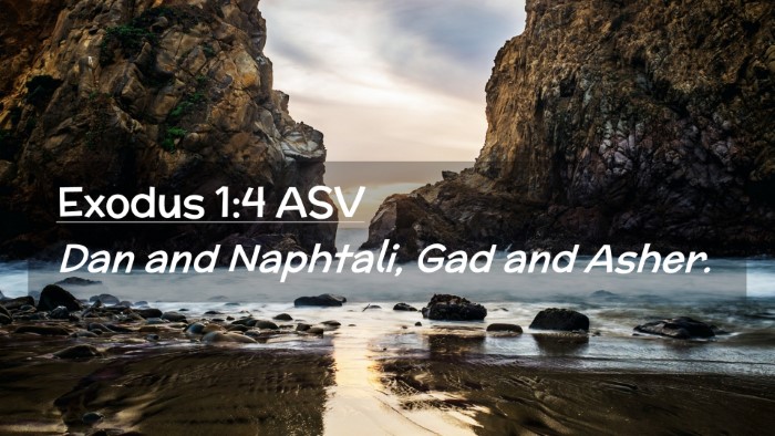 Picture 02 - Exodus 1:4 ASV Desktop Wallpaper - Dan and Naphtali, Gad and - Desktop Bible Verse Wallpaper