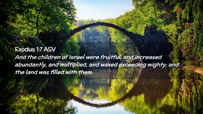 Picture 02 - Exodus 1:7 ASV Desktop Wallpaper - And the children of Israel were fruitful, and - Desktop Bible Verse Wallpaper