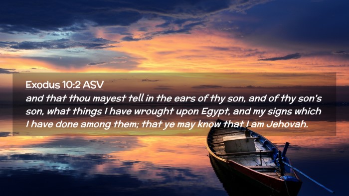 Picture 02 - Exodus 10:2 ASV Desktop Wallpaper - and that thou mayest tell in the ears of thy son, - Desktop Bible Verse Wallpaper