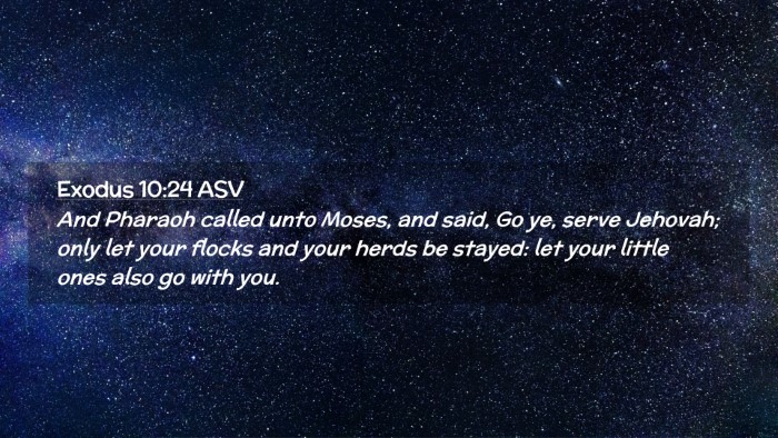 Picture 02 - Exodus 10:24 ASV Desktop Wallpaper - And Pharaoh called unto Moses, and said, Go ye, - Desktop Bible Verse Wallpaper