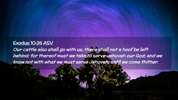 Picture 02 - Exodus 10:26 ASV Desktop Wallpaper - Our cattle also shall go with us; there shall not - Desktop Bible Verse Wallpaper