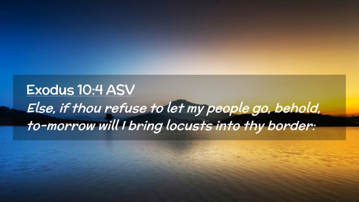 Picture 02 - Exodus 10:4 ASV Desktop Wallpaper - Else, if thou refuse to let my people go, behold, - Desktop Bible Verse Wallpaper