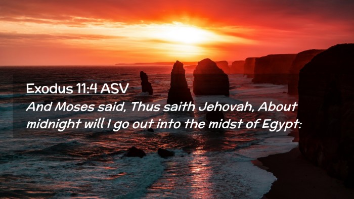 Picture 02 - Exodus 11:4 ASV Desktop Wallpaper - And Moses said, Thus saith Jehovah, About - Desktop Bible Verse Wallpaper