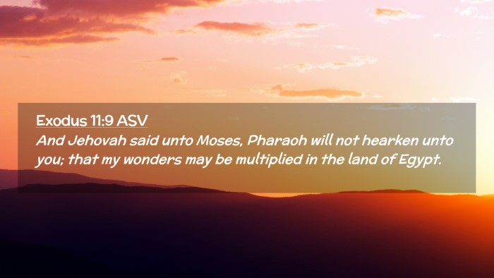 Picture 02 - Exodus 11:9 ASV Desktop Wallpaper - And Jehovah said unto Moses, Pharaoh will not - Desktop Bible Verse Wallpaper