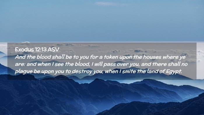 Picture 02 - Exodus 12:13 ASV Desktop Wallpaper - And the blood shall be to you for a token upon - Desktop Bible Verse Wallpaper