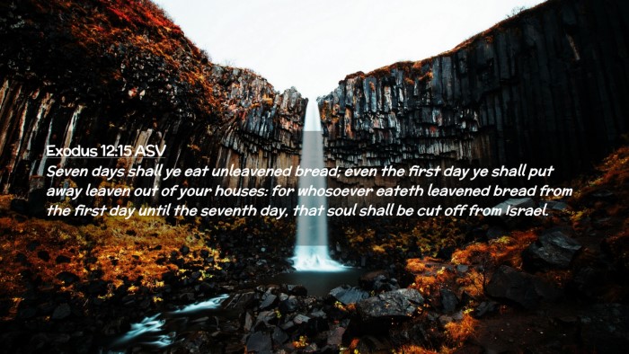 Picture 02 - Exodus 12:15 ASV Desktop Wallpaper - Seven days shall ye eat unleavened bread; even - Desktop Bible Verse Wallpaper