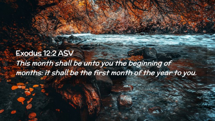 Picture 02 - Exodus 12:2 ASV Desktop Wallpaper - This month shall be unto you the beginning of - Desktop Bible Verse Wallpaper