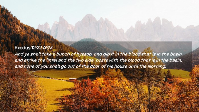Picture 02 - Exodus 12:22 ASV Desktop Wallpaper - And ye shall take a bunch of hyssop, and dip it - Desktop Bible Verse Wallpaper