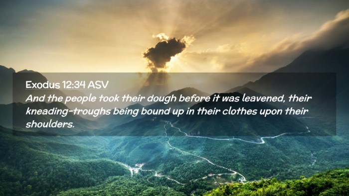 Picture 02 - Exodus 12:34 ASV Desktop Wallpaper - And the people took their dough before it was - Desktop Bible Verse Wallpaper