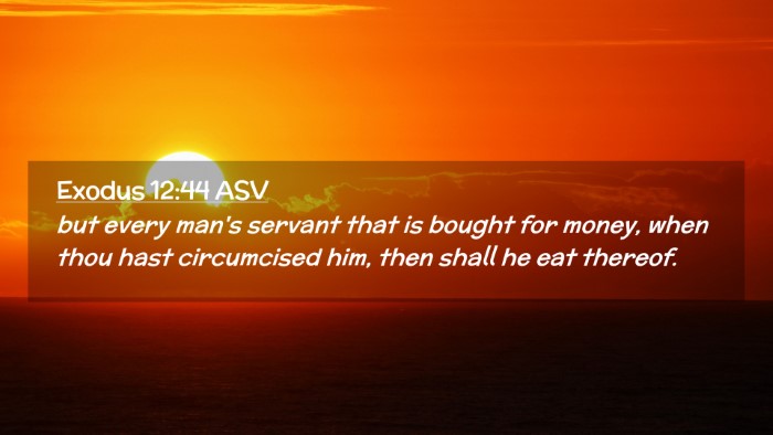 Picture 02 - Exodus 12:44 ASV Desktop Wallpaper - but every man's servant that is bought for money, - Desktop Bible Verse Wallpaper