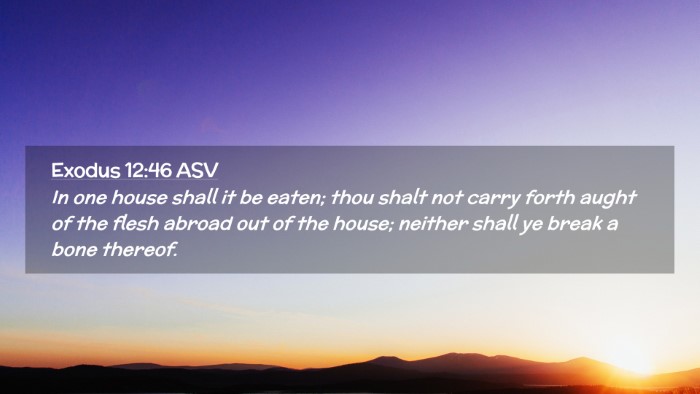 Picture 02 - Exodus 12:46 ASV Desktop Wallpaper - In one house shall it be eaten; thou shalt not - Desktop Bible Verse Wallpaper