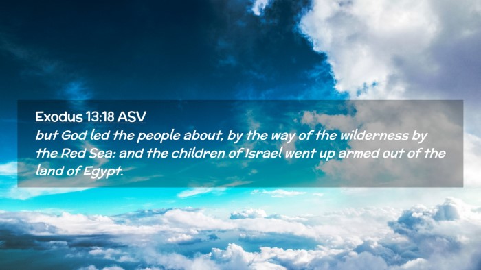 Picture 02 - Exodus 13:18 ASV Desktop Wallpaper - but God led the people about, by the way of the - Desktop Bible Verse Wallpaper