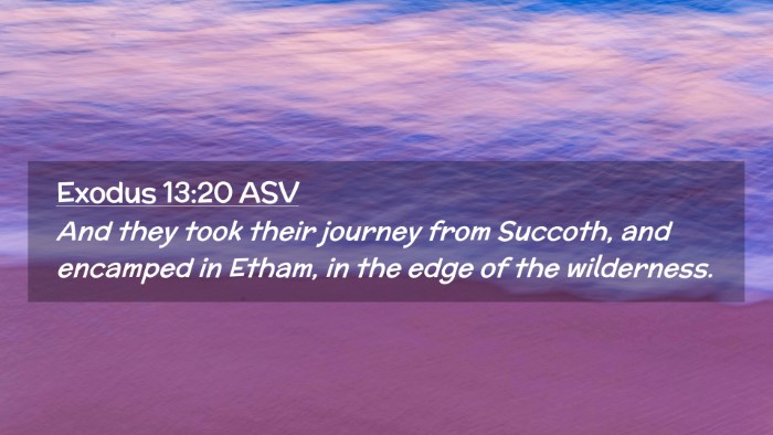 Picture 02 - Exodus 13:20 ASV Desktop Wallpaper - And they took their journey from Succoth, and - Desktop Bible Verse Wallpaper