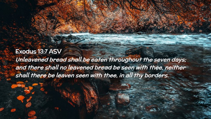Picture 02 - Exodus 13:7 ASV Desktop Wallpaper - Unleavened bread shall be eaten throughout the - Desktop Bible Verse Wallpaper