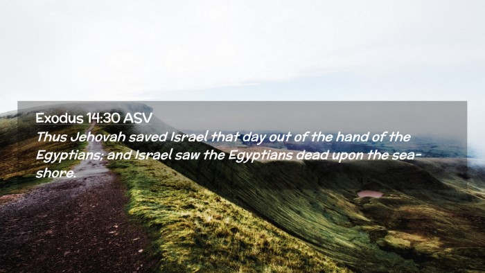 Picture 02 - Exodus 14:30 ASV Desktop Wallpaper - Thus Jehovah saved Israel that day out of the - Desktop Bible Verse Wallpaper