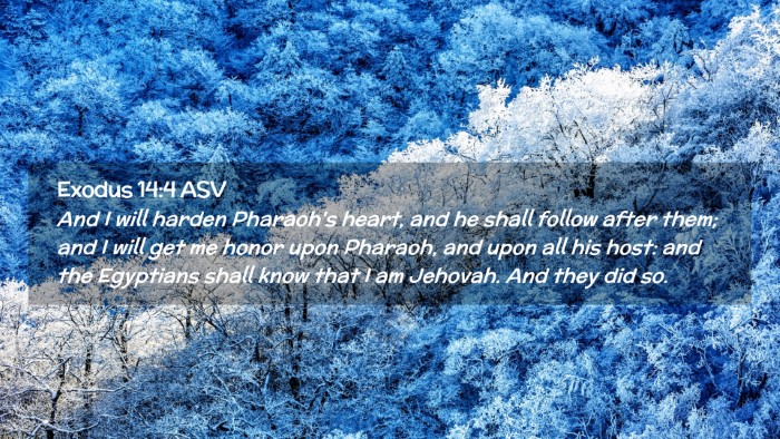 Picture 02 - Exodus 14:4 ASV Desktop Wallpaper - And I will harden Pharaoh's heart, and he shall - Desktop Bible Verse Wallpaper