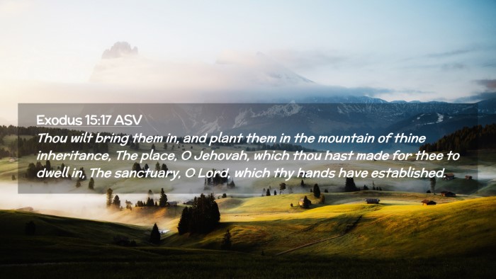 Picture 02 - Exodus 15:17 ASV Desktop Wallpaper - Thou wilt bring them in, and plant them in the - Desktop Bible Verse Wallpaper