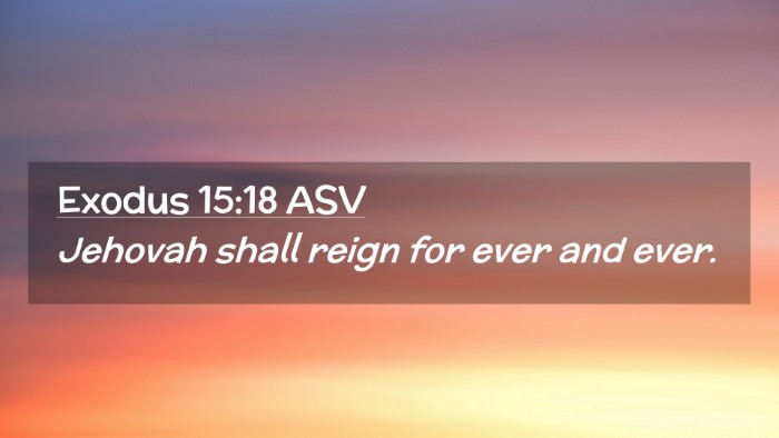 Picture 02 - Exodus 15:18 ASV Desktop Wallpaper - Jehovah shall reign for ever and - Desktop Bible Verse Wallpaper