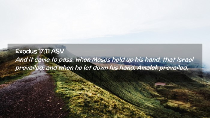 Picture 02 - Exodus 17:11 ASV Desktop Wallpaper - And it came to pass, when Moses held up his hand, - Desktop Bible Verse Wallpaper