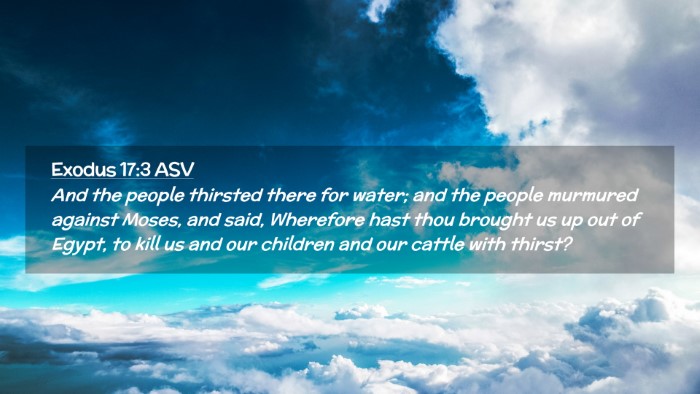 Picture 02 - Exodus 17:3 ASV Desktop Wallpaper - And the people thirsted there for water; and the - Desktop Bible Verse Wallpaper