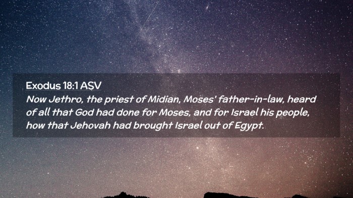Picture 02 - Exodus 18:1 ASV Desktop Wallpaper - Now Jethro, the priest of Midian, Moses' - Desktop Bible Verse Wallpaper