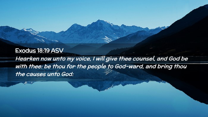 Picture 02 - Exodus 18:19 ASV Desktop Wallpaper - Hearken now unto my voice, I will give thee - Desktop Bible Verse Wallpaper