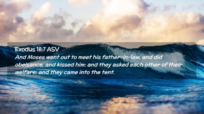 Picture 02 - Exodus 18:7 ASV Desktop Wallpaper - And Moses went out to meet his father-in-law, and - Desktop Bible Verse Wallpaper